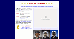 Desktop Screenshot of petsinuniform.com